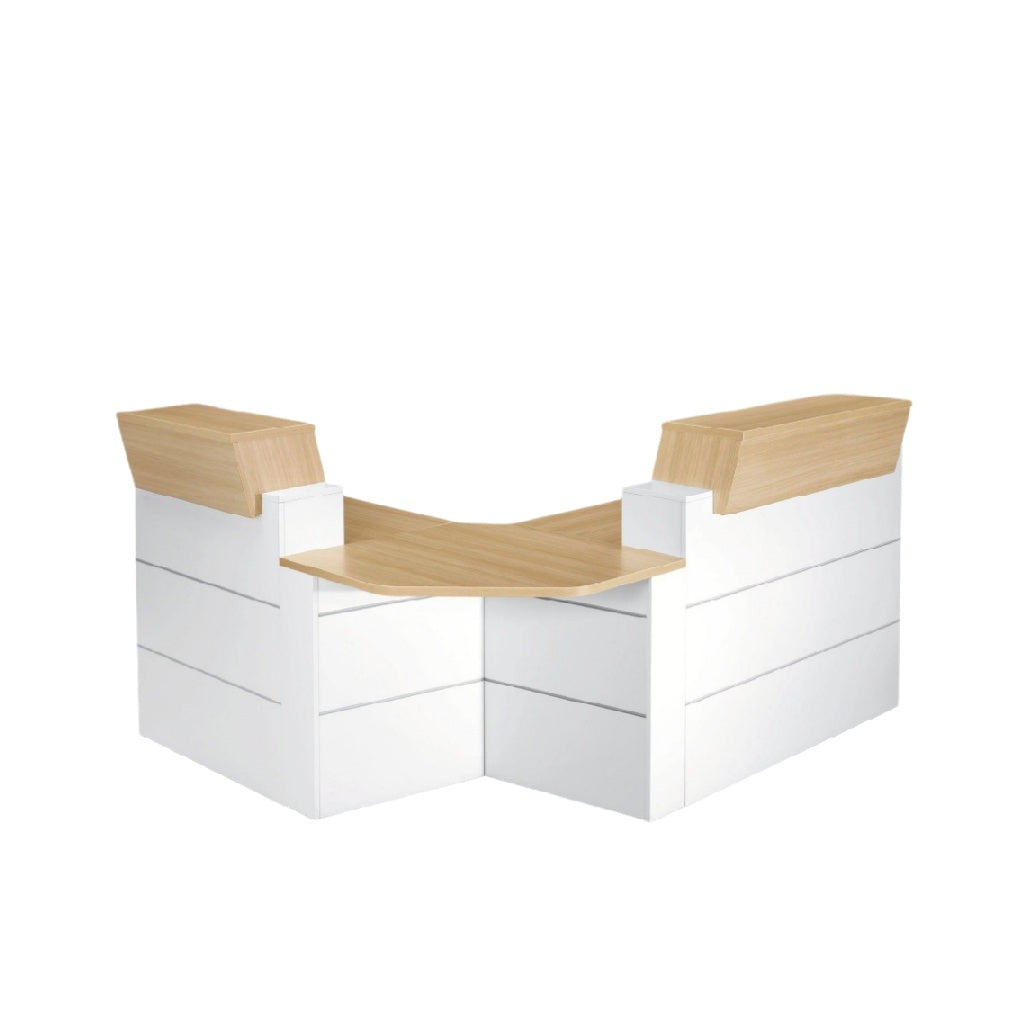 Bureau d'angle en bois et MDF pour espace de travail - 160 x 160 x 75