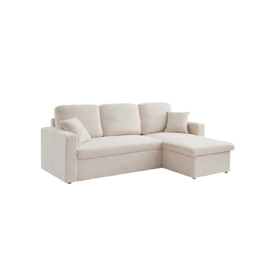 Canapé d'angle convertible en tissu pour salon - 200 x 90 x 85